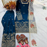 Partylook Dark Blue Silk Suit