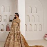 Royal Antique Gold Bridal Lehenga