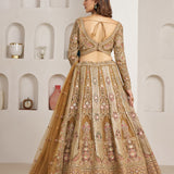 Royal Antique Gold Bridal Lehenga