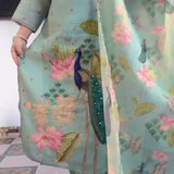 Premium Peacock Artwork Suit