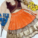 Traditional Pattu Kids Lehenga Choli