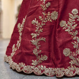 Rich Maroon Embroidered Lehenga Choli