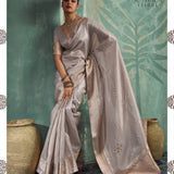 buster Sky Embroidered Saree