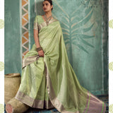 buster Sky Embroidered Saree