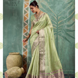 buster Sky Embroidered Saree