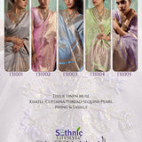buster Sky Embroidered Saree