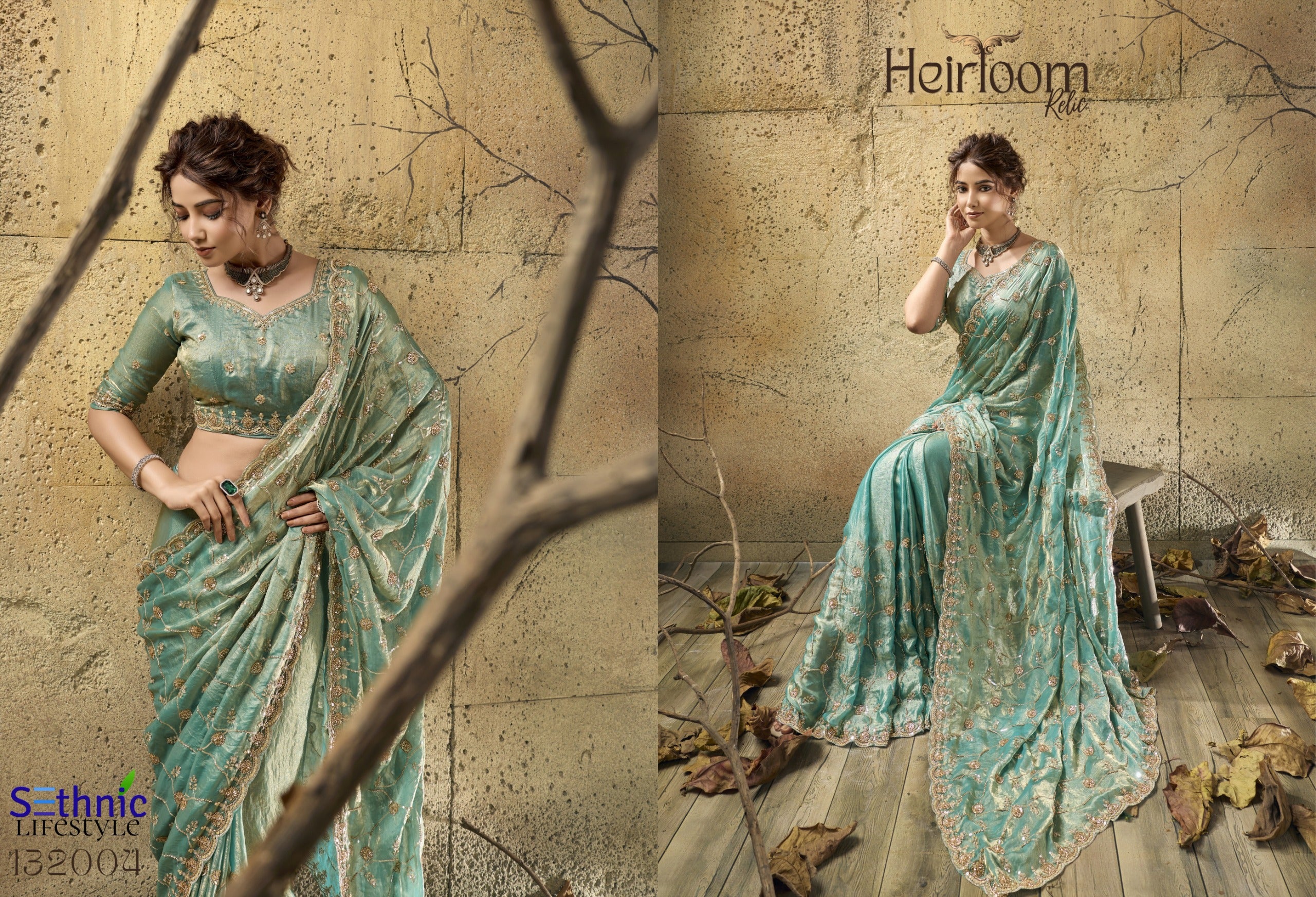 Creamy Georgette Ready Saree