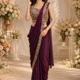 Brighter Jimmy Choo Satin Saree