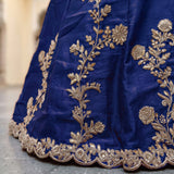 Royal Navy Blue Embroidered Lehenga Choli