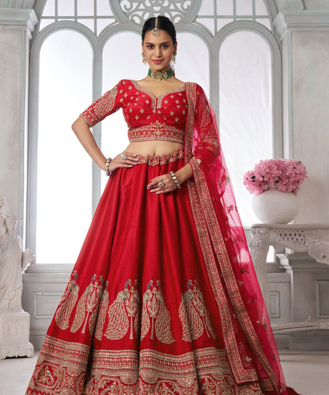 Stunning Art Silk Bridal Lehenga