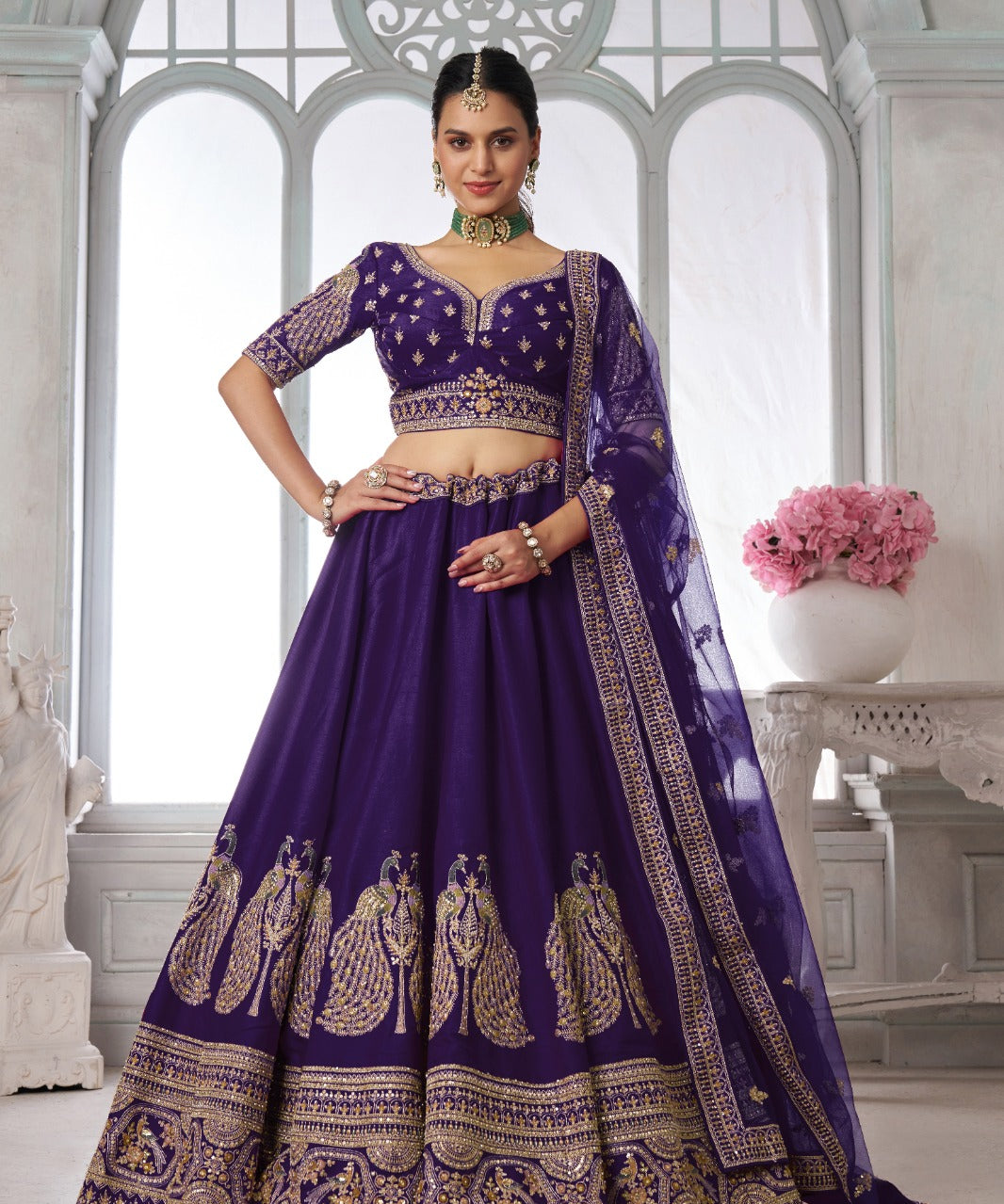 Stunning Art Silk Bridal Lehenga