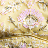 Pastel Yellow Floral Sequins Embroidered Lehenga Choli