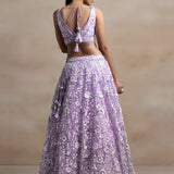 Lavender Floral Sequins Embroidered Lehenga Choli