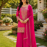 Designer Gerogette Embroidered Suit