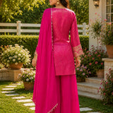 Designer Gerogette Embroidered Suit