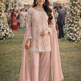 Modern Style Silk Top Sharara