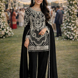 Modern Style Silk Top Sharara