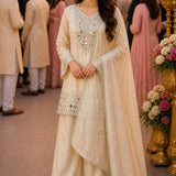 Partywear Crunchy Silk Top Sharara