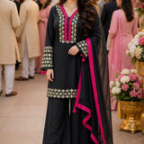 Partywear Crunchy Silk Top Sharara