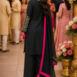 Partywear Crunchy Silk Top Sharara
