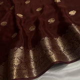 Maroon  Korvi Cotton Silk Saree