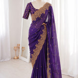 Presenting Designer seqwance embroidery saree