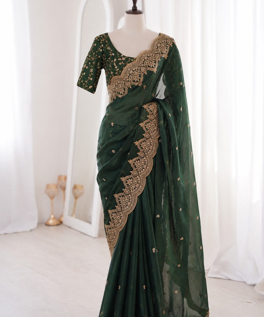Presenting Designer seqwance embroidery saree