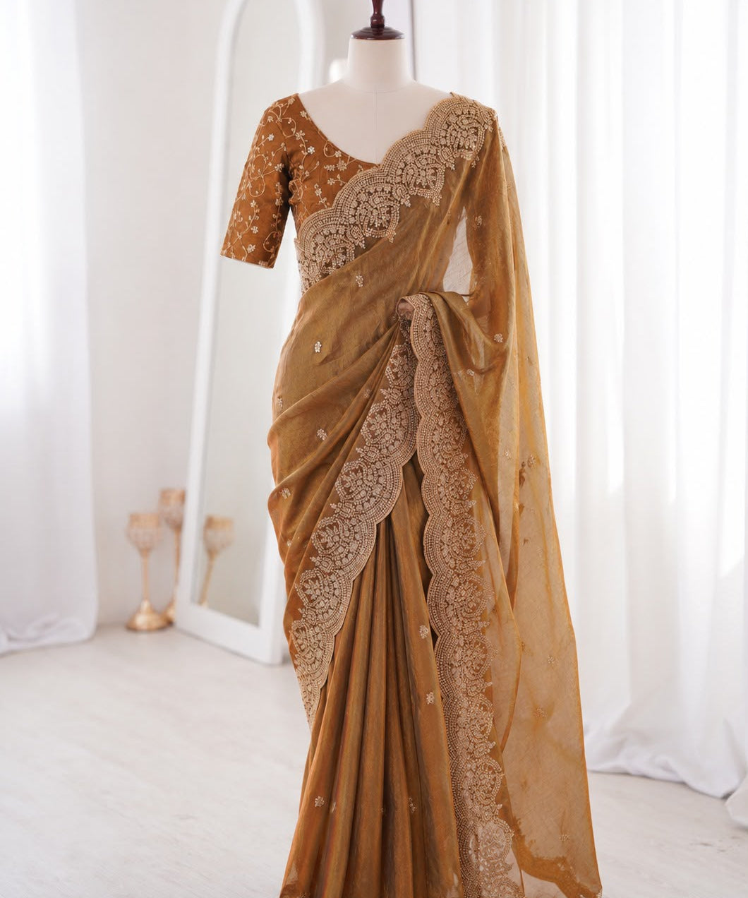 Presenting Designer seqwance embroidery saree