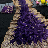 Presenting Designer seqwance embroidery saree