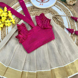 Elegant Kids Kerala Lehenga-Choli