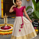 Elegant Kids Kerala Lehenga-Choli