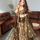 Elegant Embroidered Sequence Lehenga