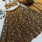 Elegant Embroidered Sequence Lehenga