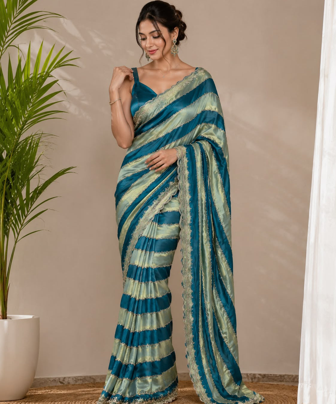 Reddish Beds Fendy Silk Saree