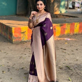 Beautiful Art Silk Jacquard Border Saree