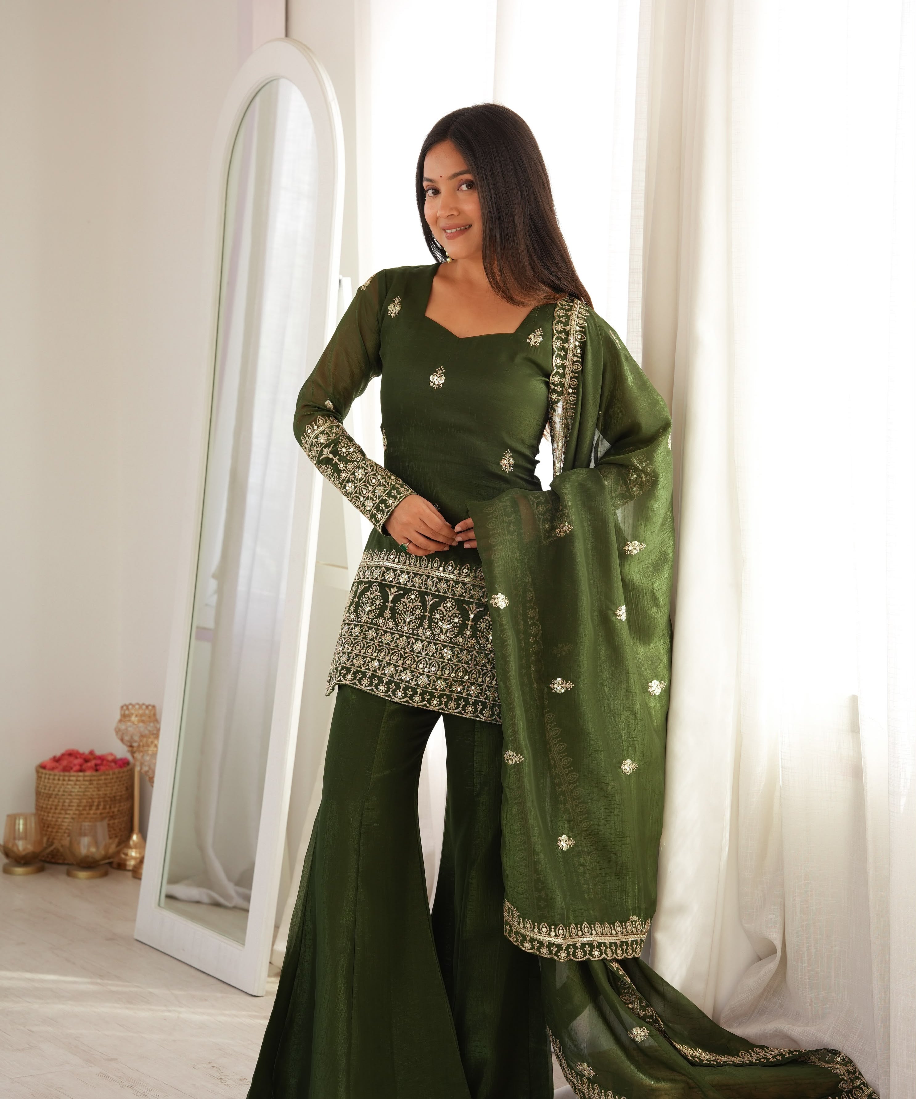 PRESENTING NEW CRUNCHY SILK GOWN
