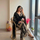 Launching New Đěsigner Party Wear Georgette Top Plazzo