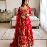 Reddish Embroidered Top GOWN