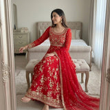 Reddish Embroidered Top GOWN