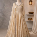 White Cruncy Embroidered GOWN