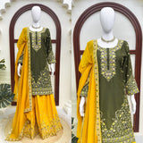 Elegant Embroidered Anarkali Gown