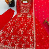 Reddish Embroidered Top GOWN