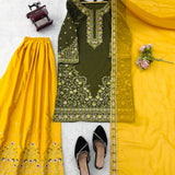 Elegant Embroidered Anarkali Gown