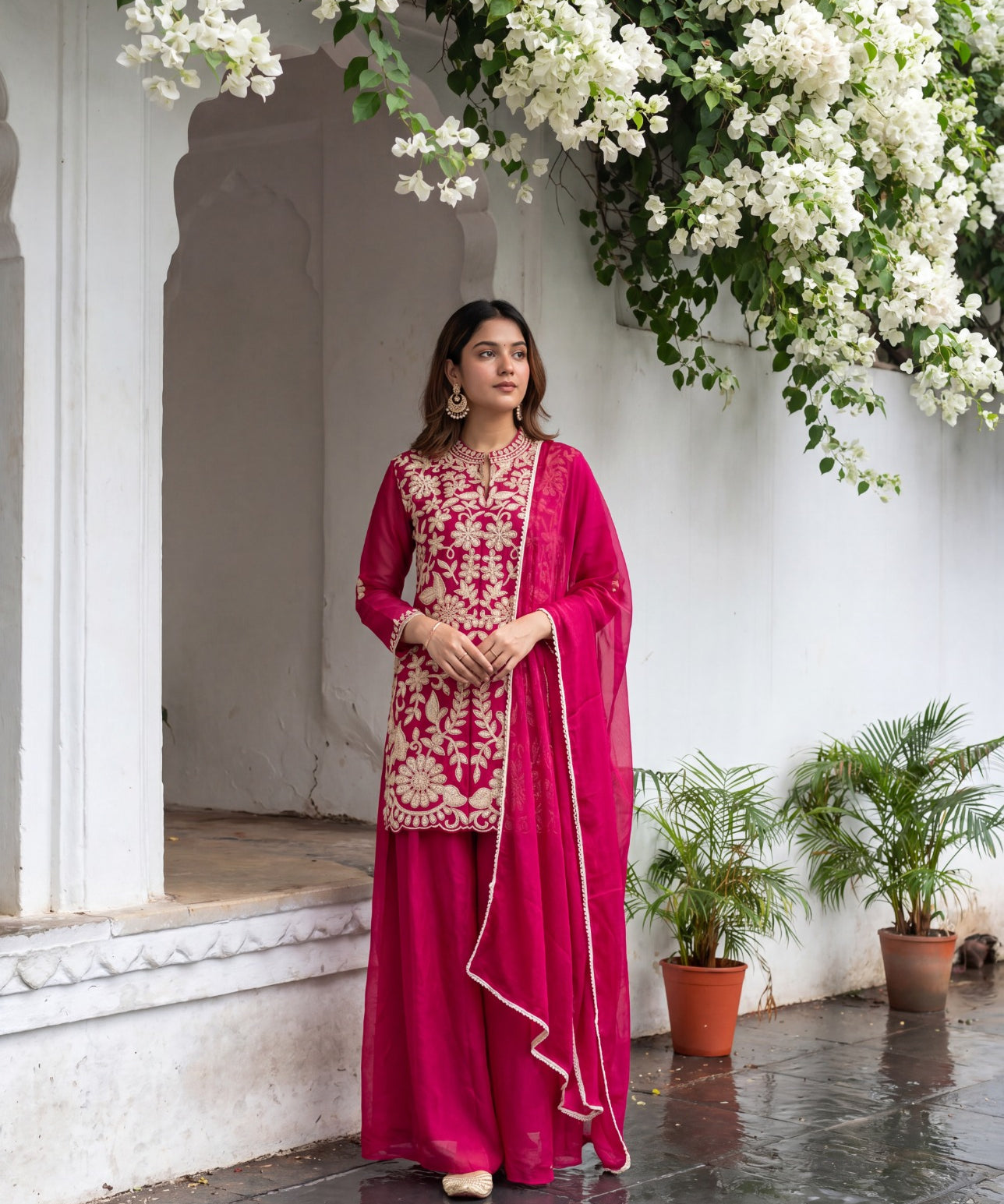 Trending Organza Embroidered Suit