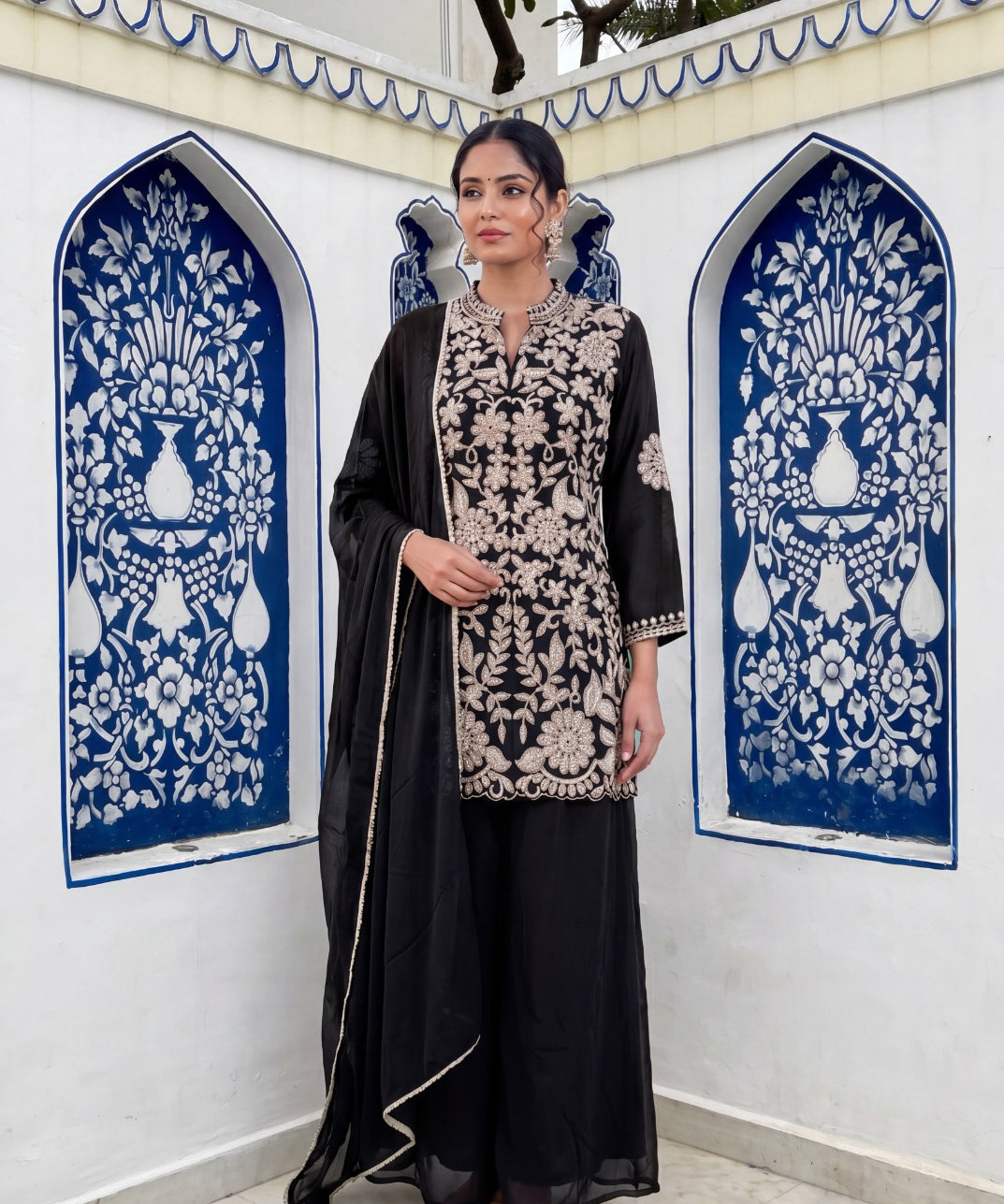 Trending Organza Embroidered Suit