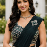 Dreamy Olive Wedding Silk Lehenga