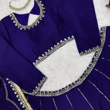 Blue Georgette Bridal Lehenga Choli