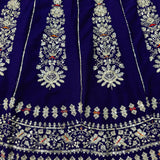 Blue Georgette Bridal Lehenga Choli