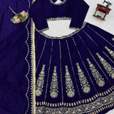 Blue Georgette Bridal Lehenga Choli