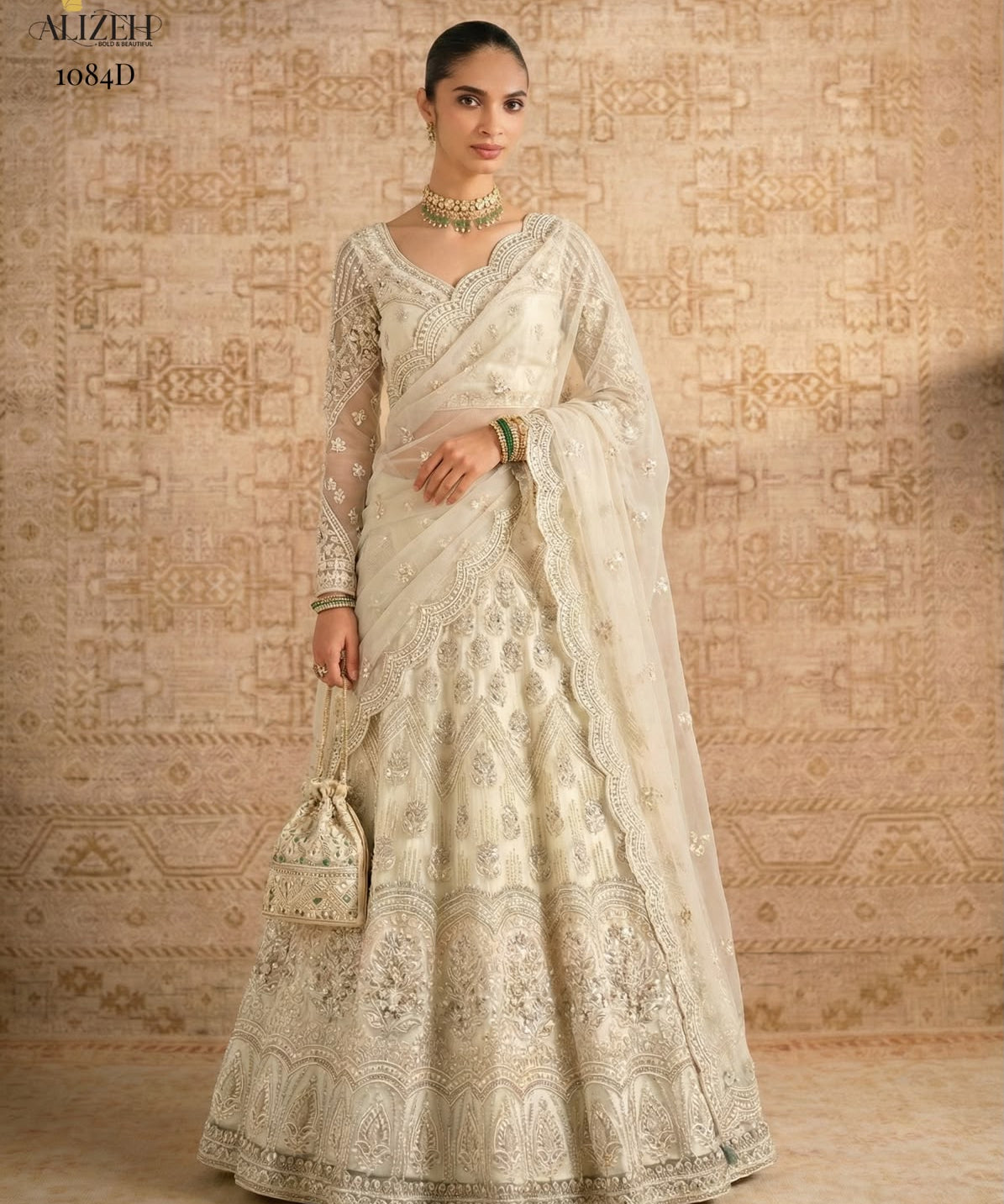 Adorn White Wedding Lehenga